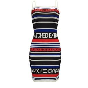 Snatched Striped BodyCon Tank Dress